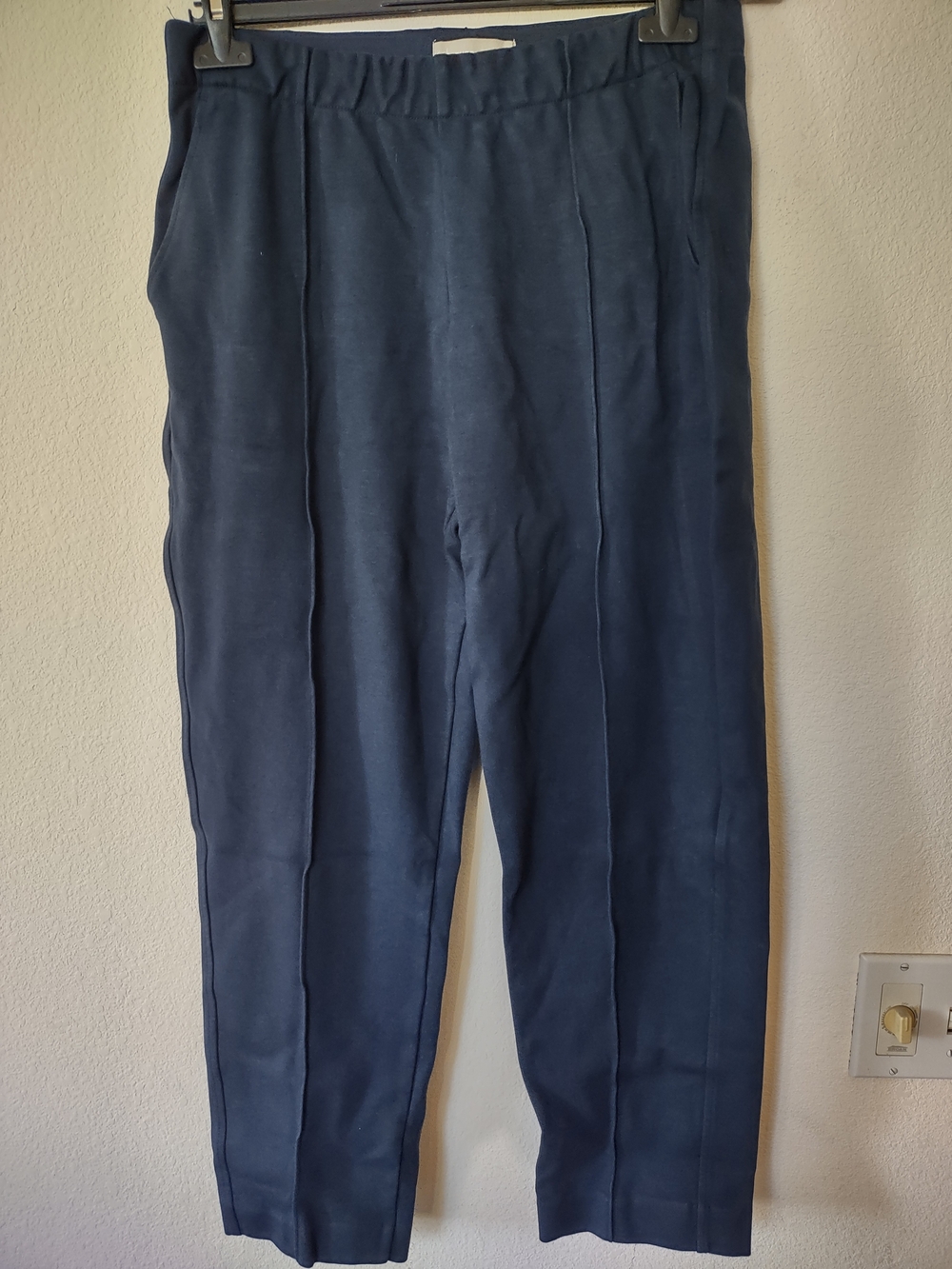 Men's Casual Navy Blue Pull-On Pants
